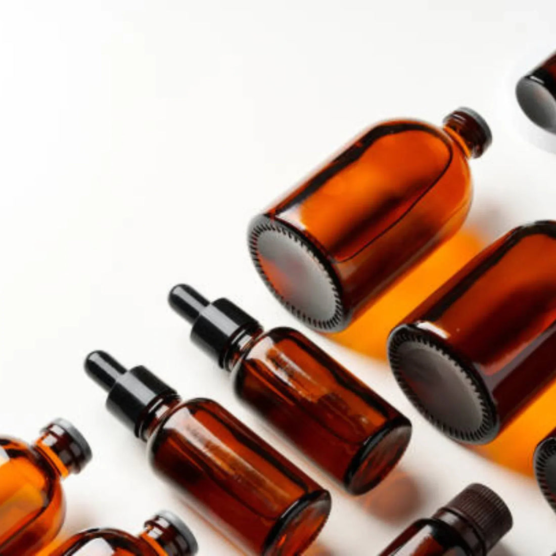 Glass dropper bottles