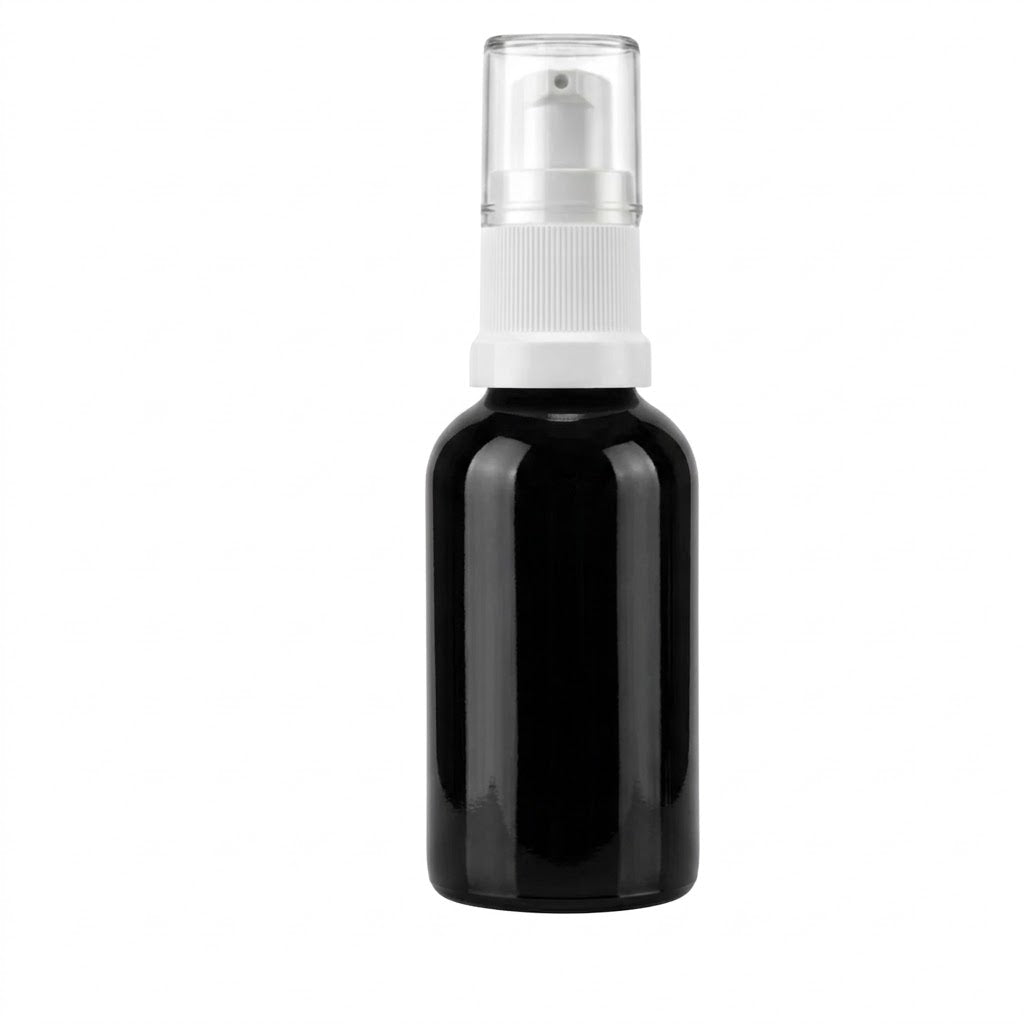 100ml Black Round Glass Dropper Bottle