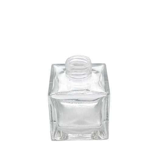 100ml Cube Clear Square Glass Diffuser Bottle