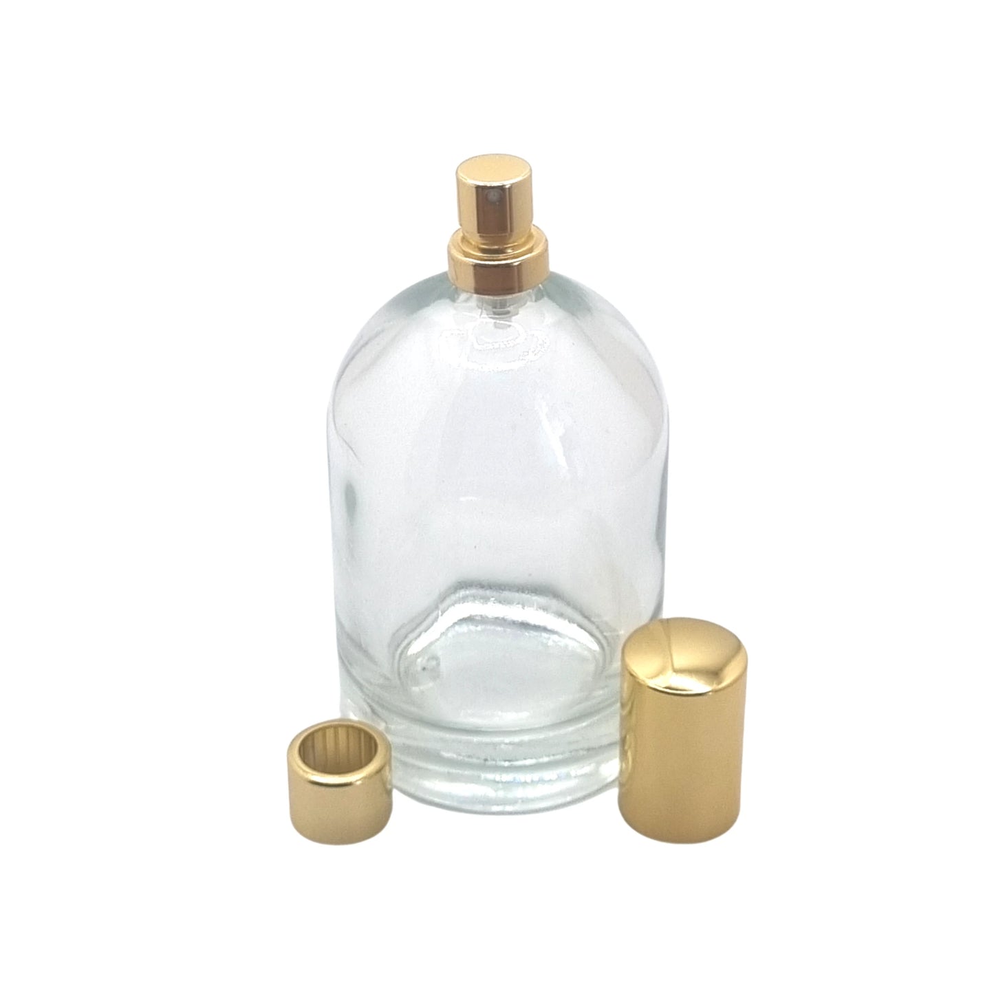 100ml Bazille Clear Round Glass Bottle