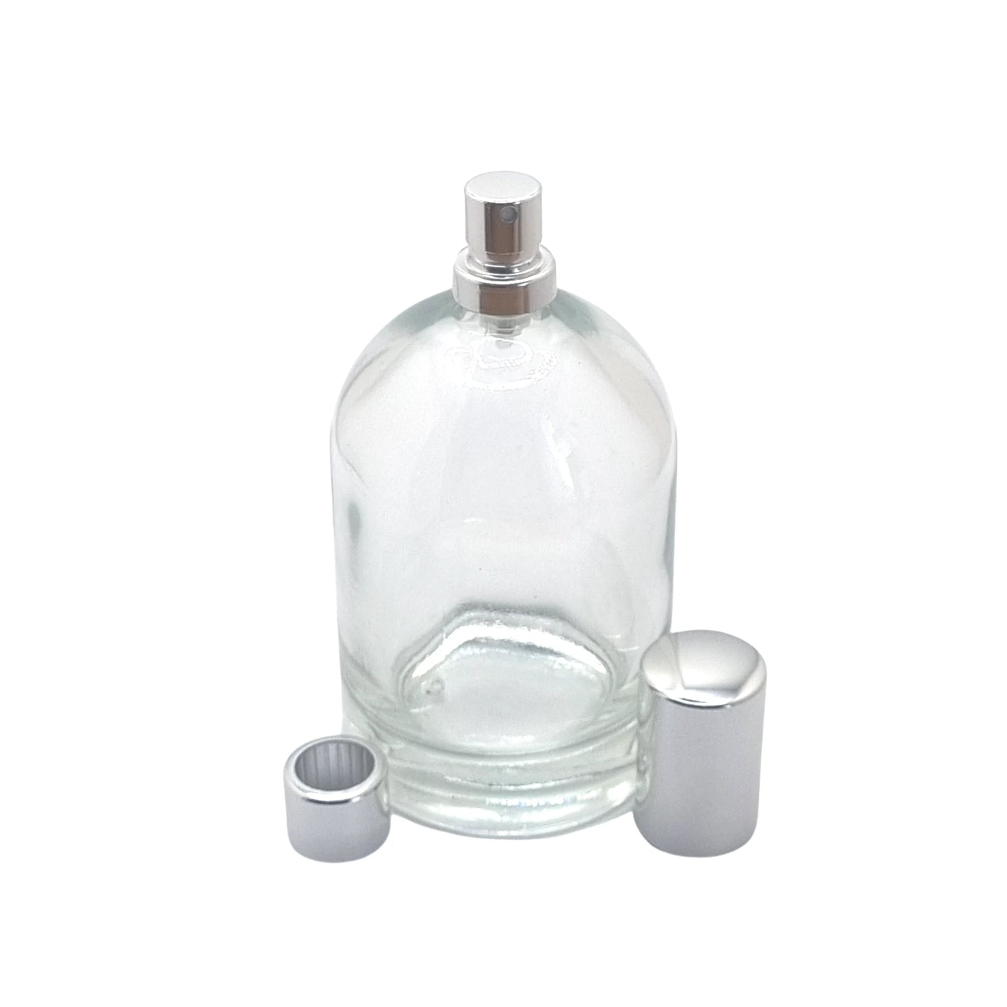 100ml Bazille Clear Round Glass Bottle