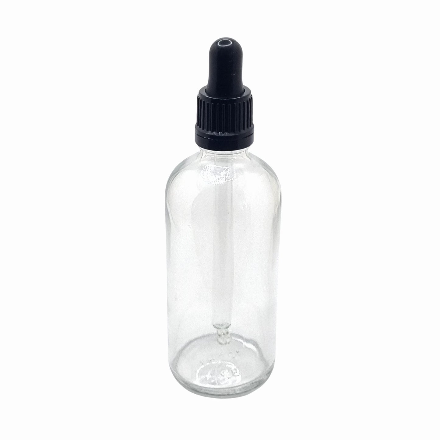 100ml Dropper Clear Round Glass Bottle
