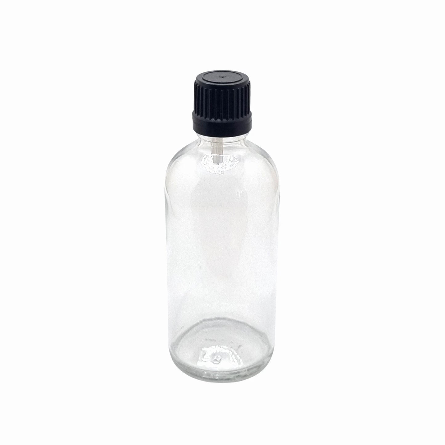100ml Dropper Clear Round Glass Bottle