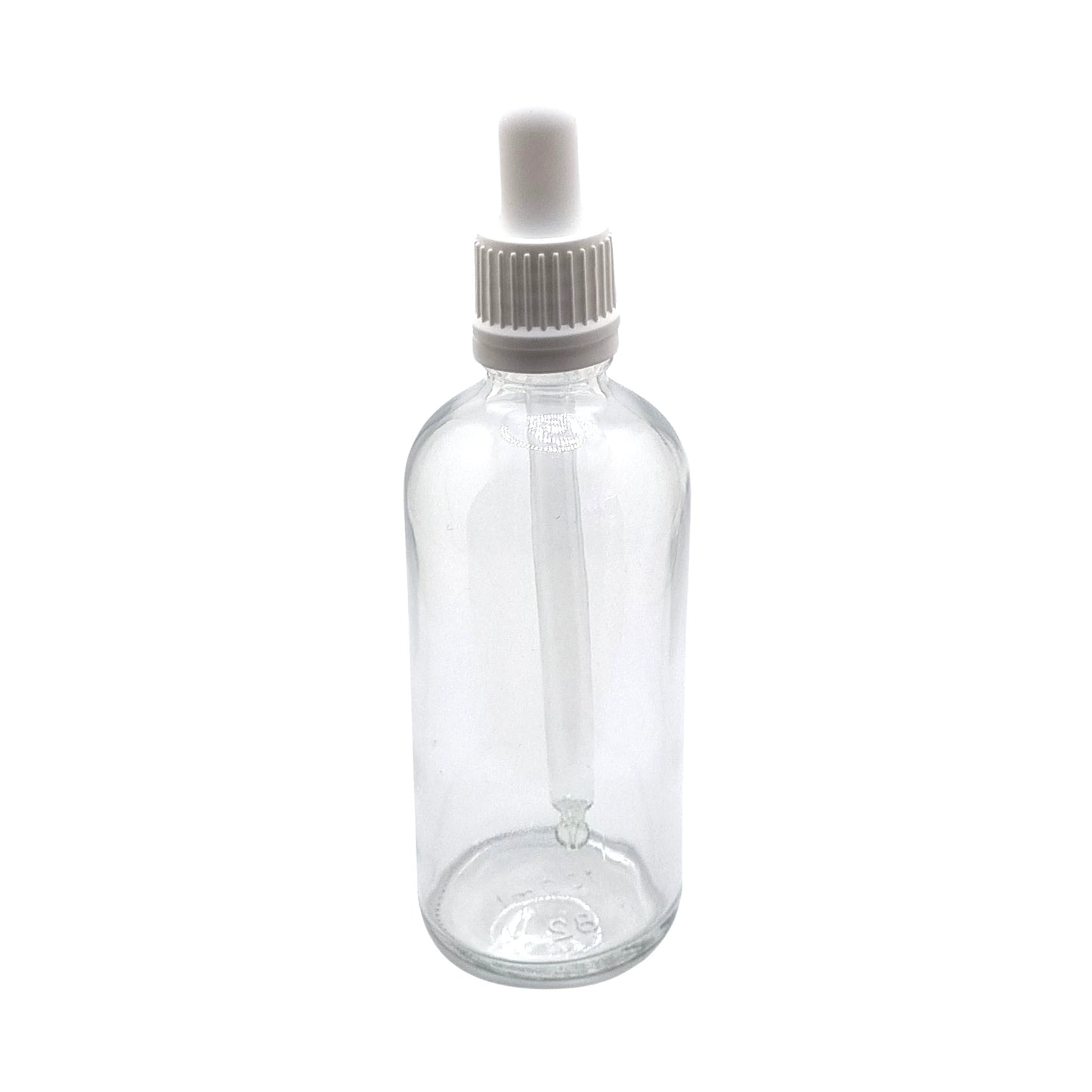 100ml Dropper Clear Round Glass Bottle