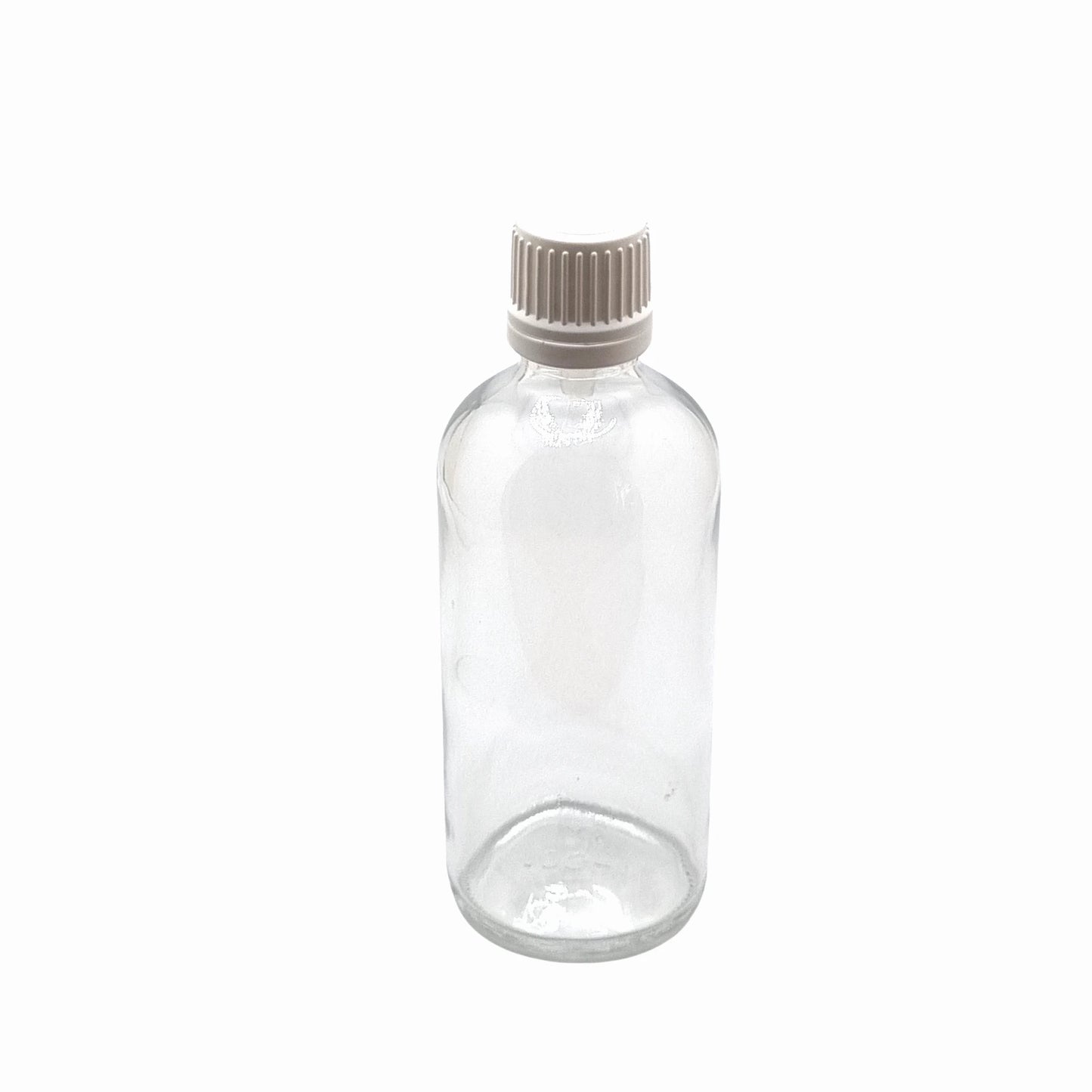 100ml Dropper Clear Round Glass Bottle