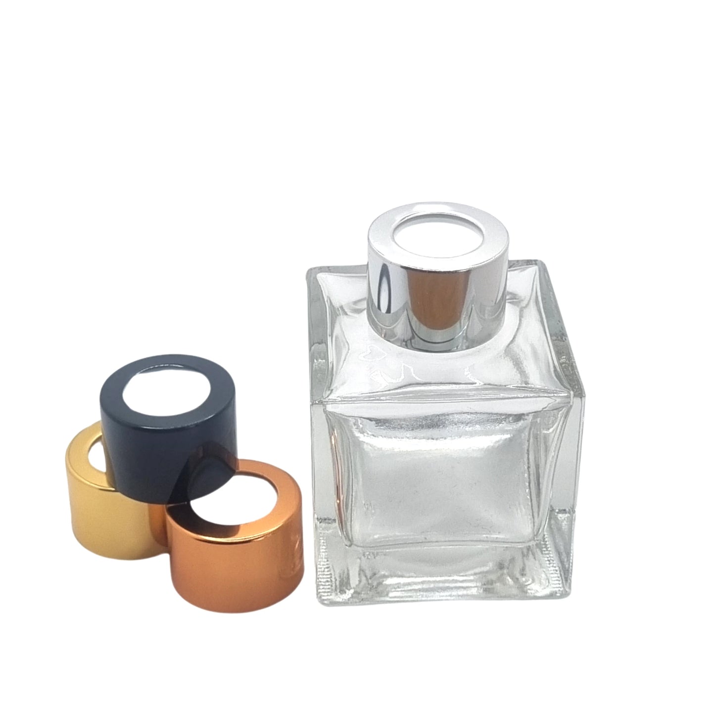 100ml Cube Clear Square Glass Diffuser Bottle