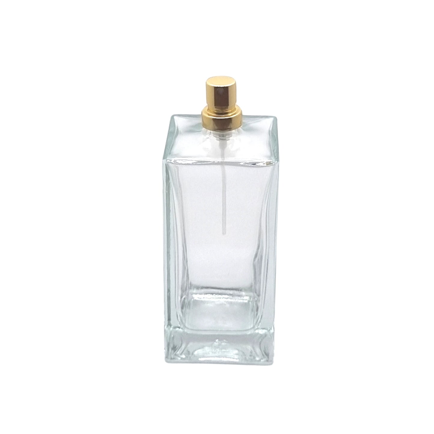100ml Delacroix Clear Square Glass Bottle