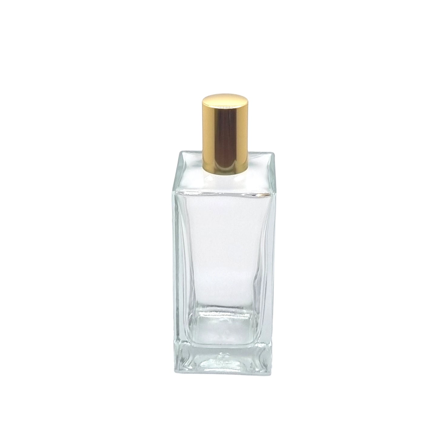 100ml Delacroix Clear Square Glass Bottle