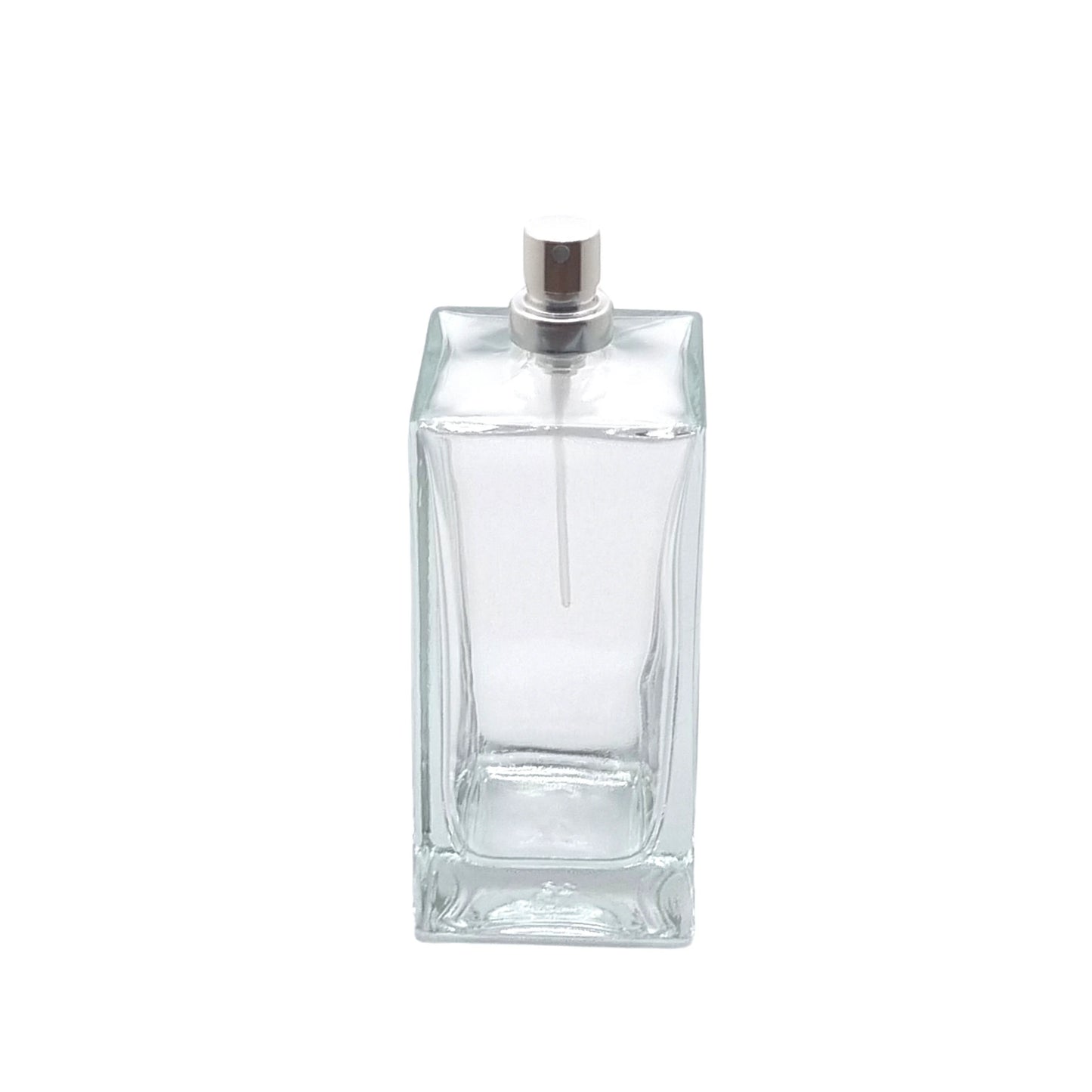100ml Delacroix Clear Square Glass Bottle