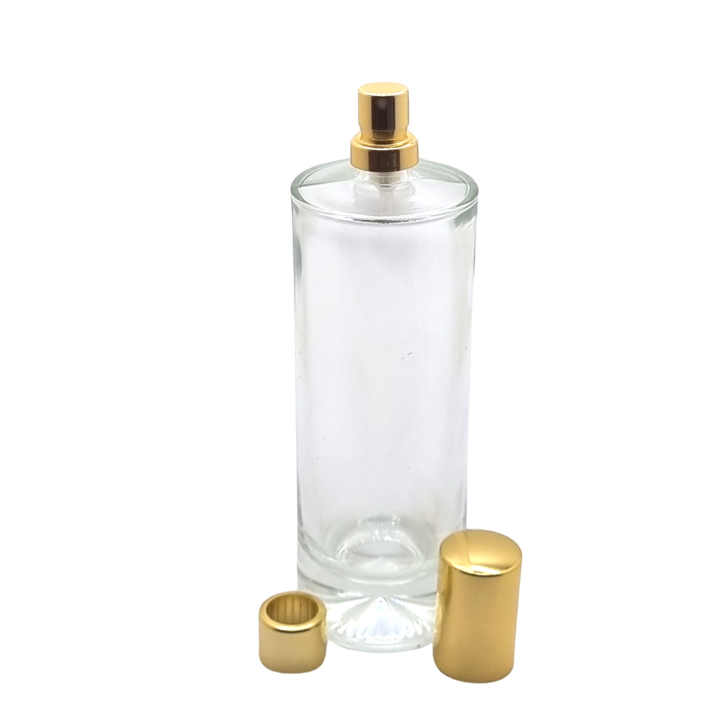 100ml Durer Clear Round Glass Bottle (Pallet Qty 2,592 Units)