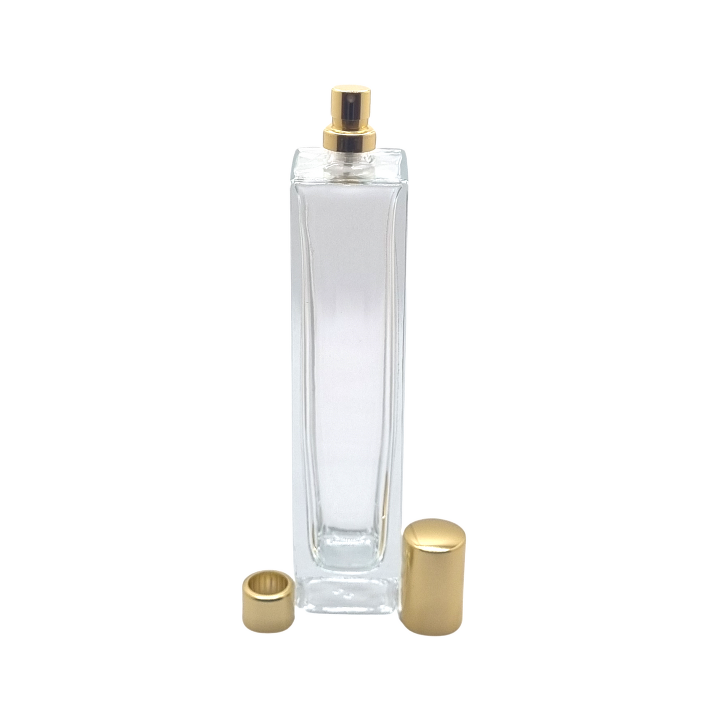 100ml Klee Clear Square Glass Bottle