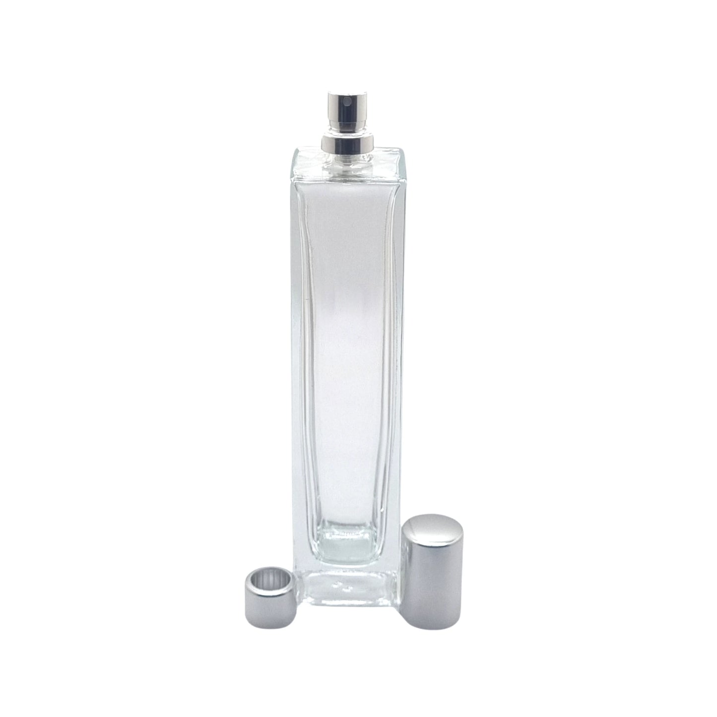 100ml Klee Clear Square Glass Bottle