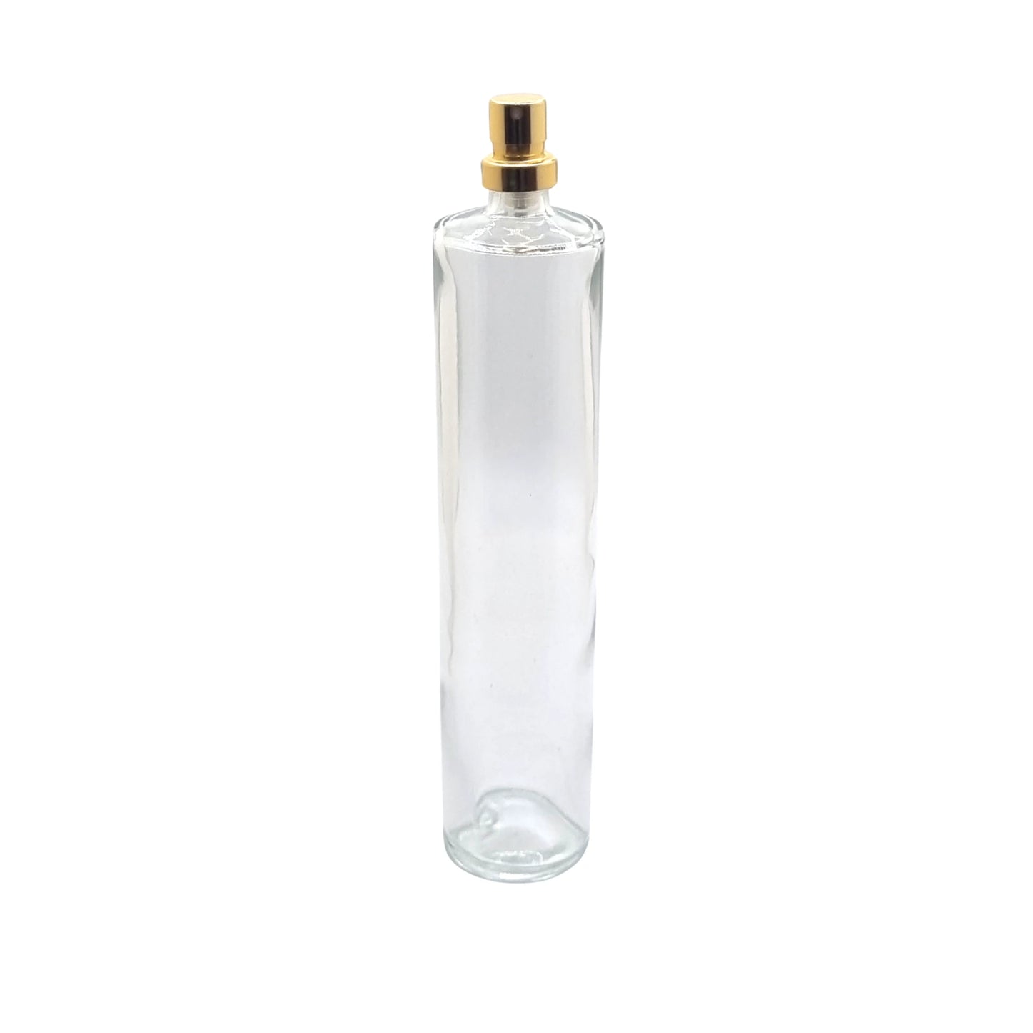100ml Tall Cuban Clear Round Glass Bottle