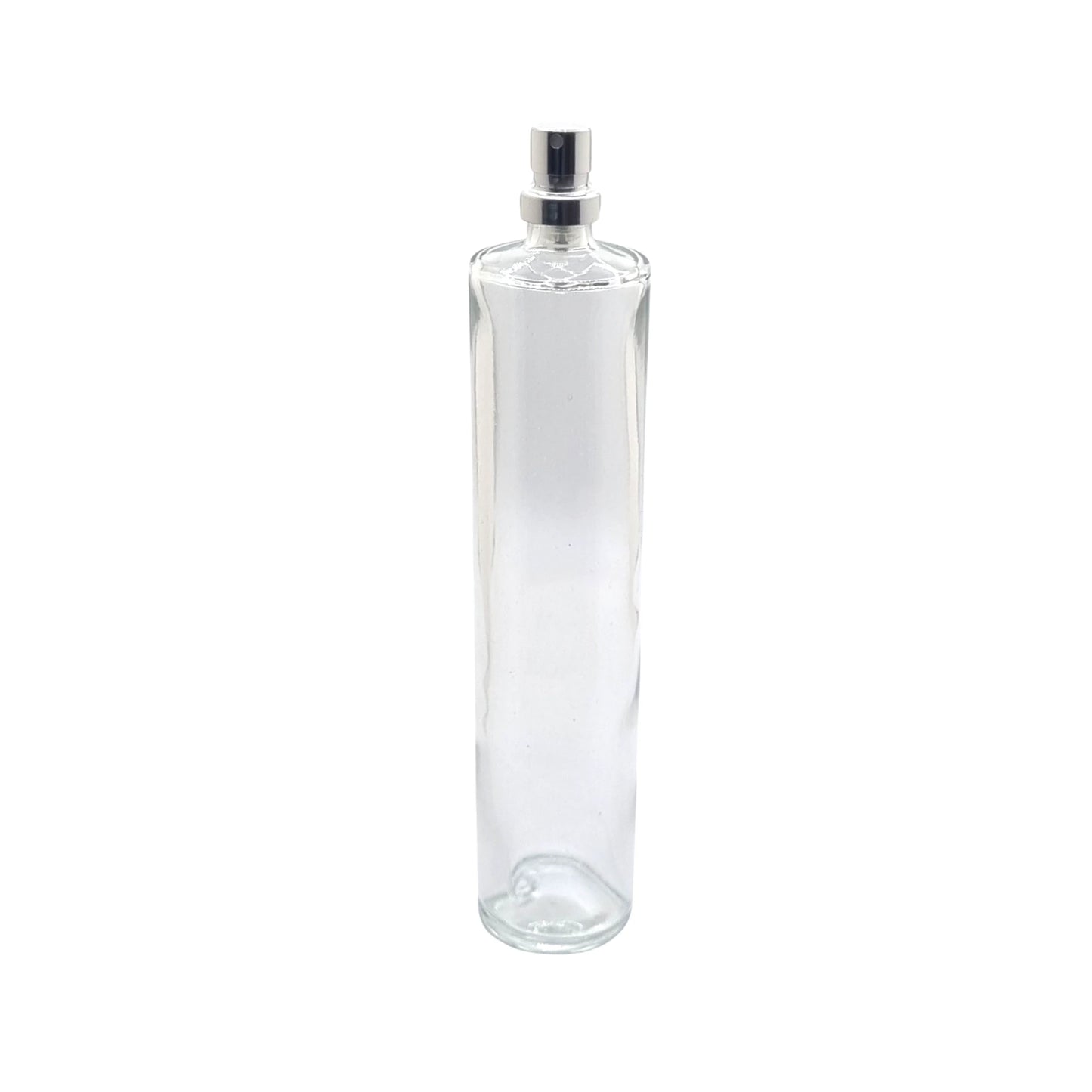 100ml Tall Cuban Clear Round Glass Bottle