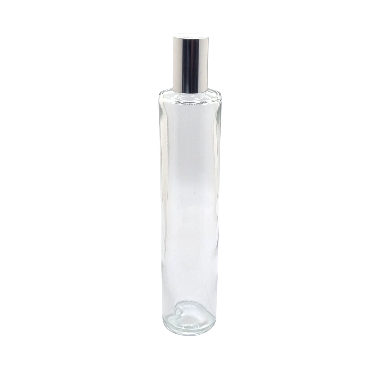 100ml Tall Cuban Clear Round Glass Bottle