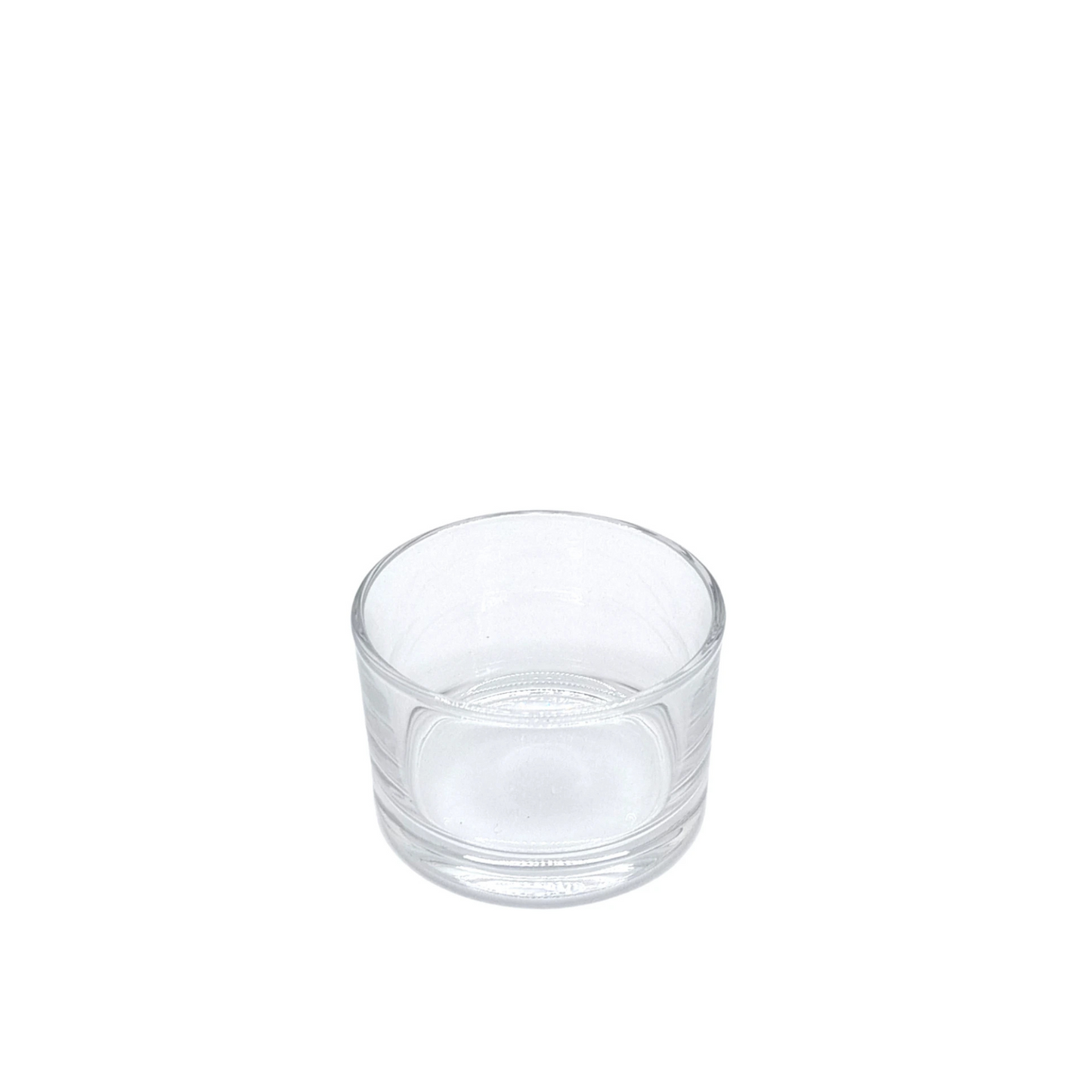 10cl Travel Clear Round Candle Glass