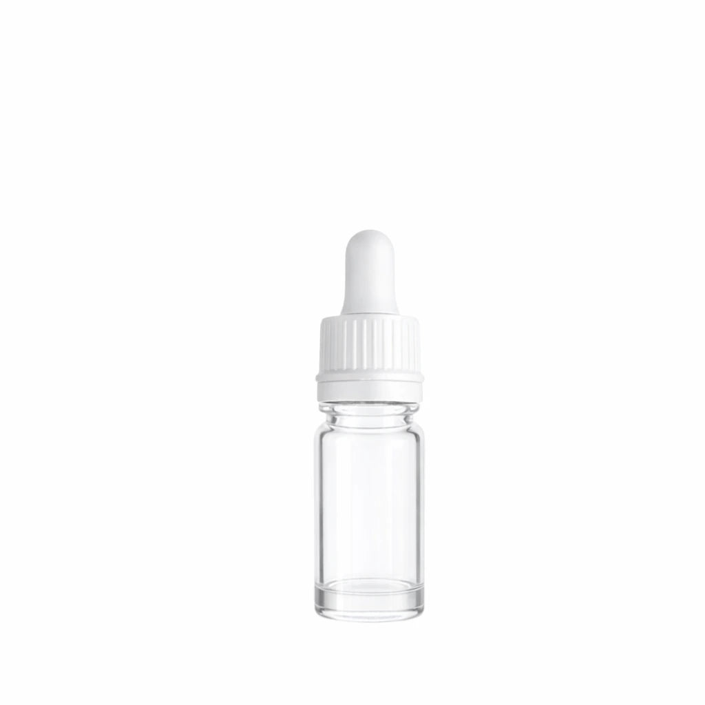 10ml Dropper Clear Round Glass Bottle