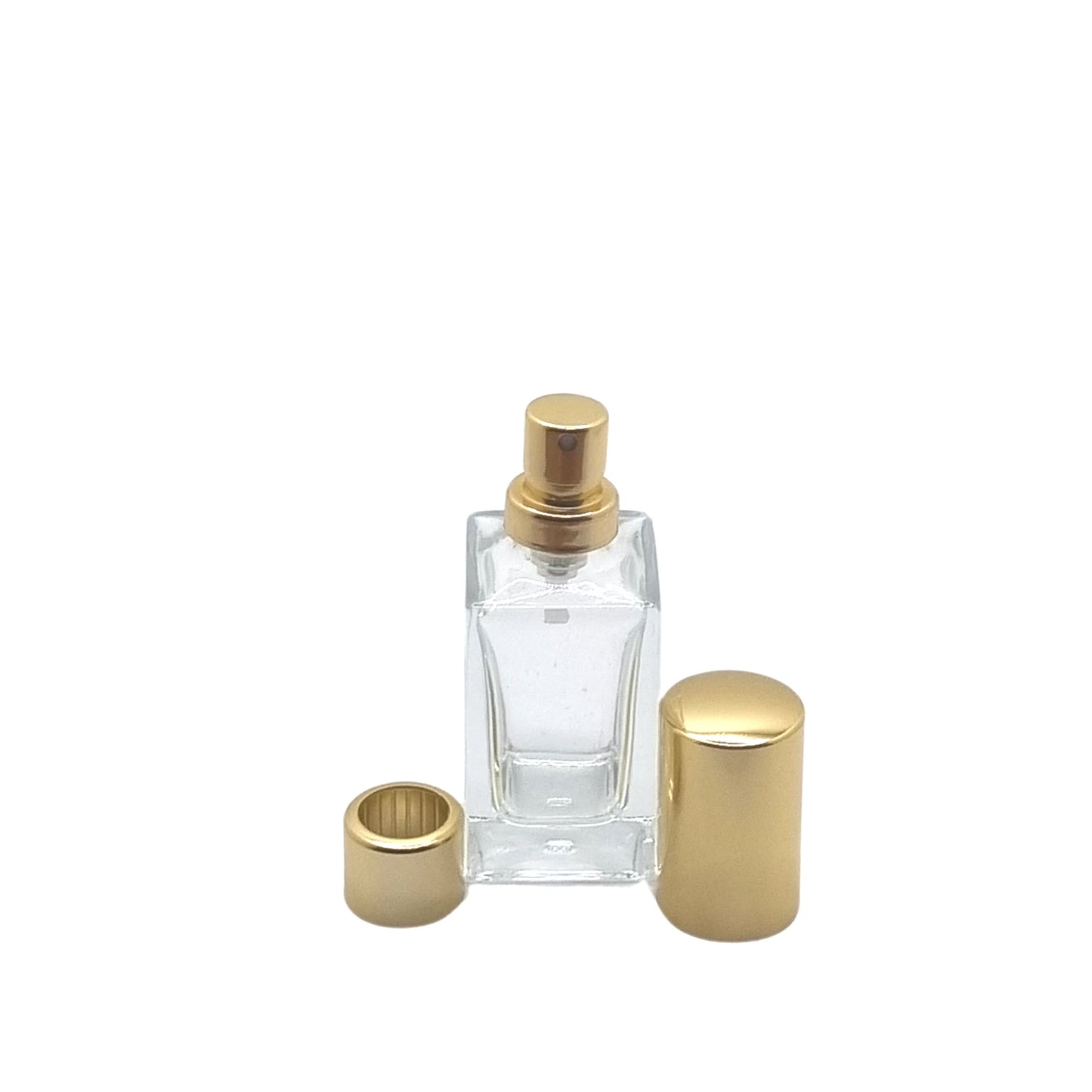 15ml Klee Clear Square Glass Bottle