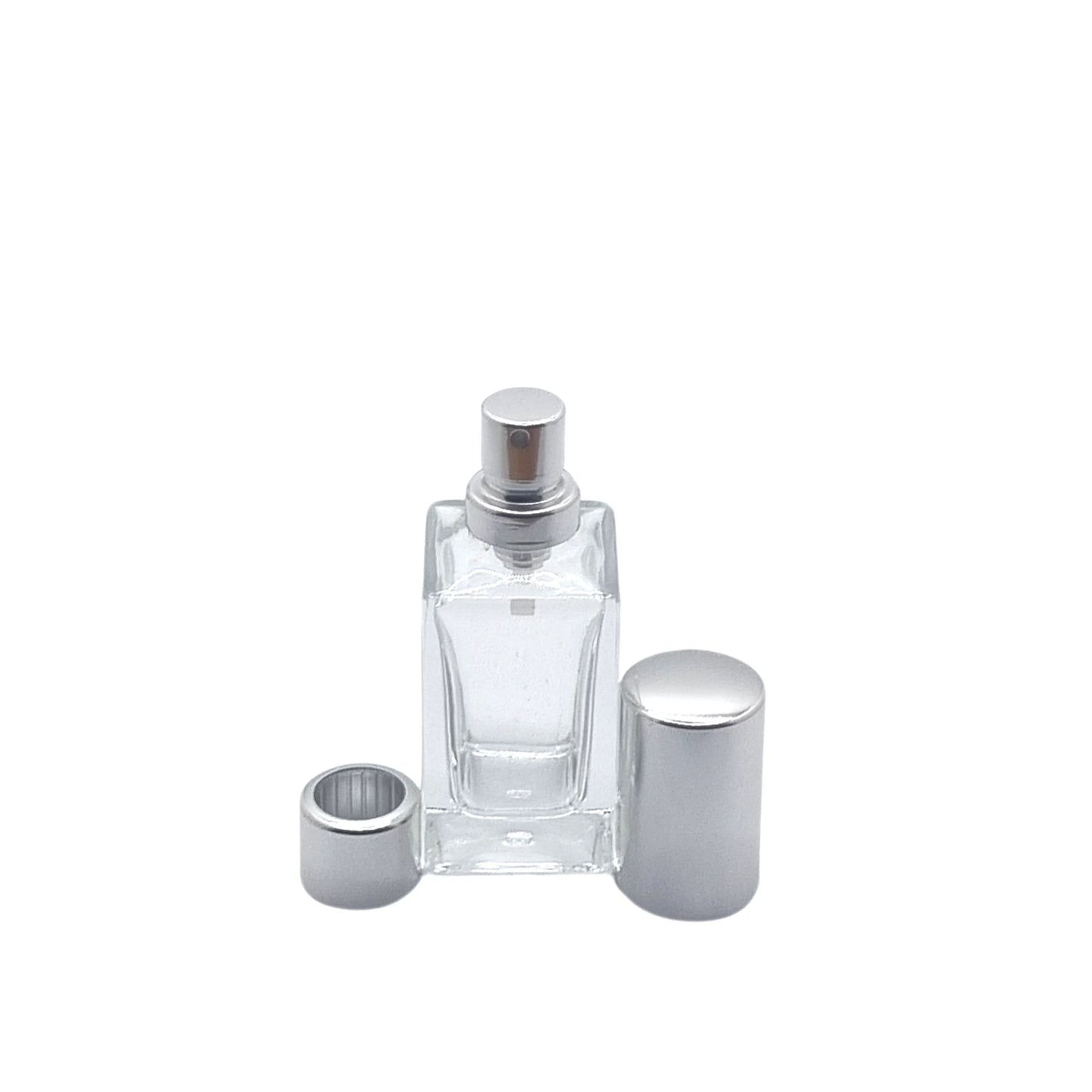 15ml Klee Clear Square Glass Bottle