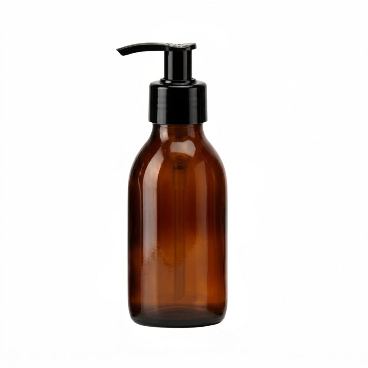 200ml Alpha/Sirop Amber Round Glass Bottle