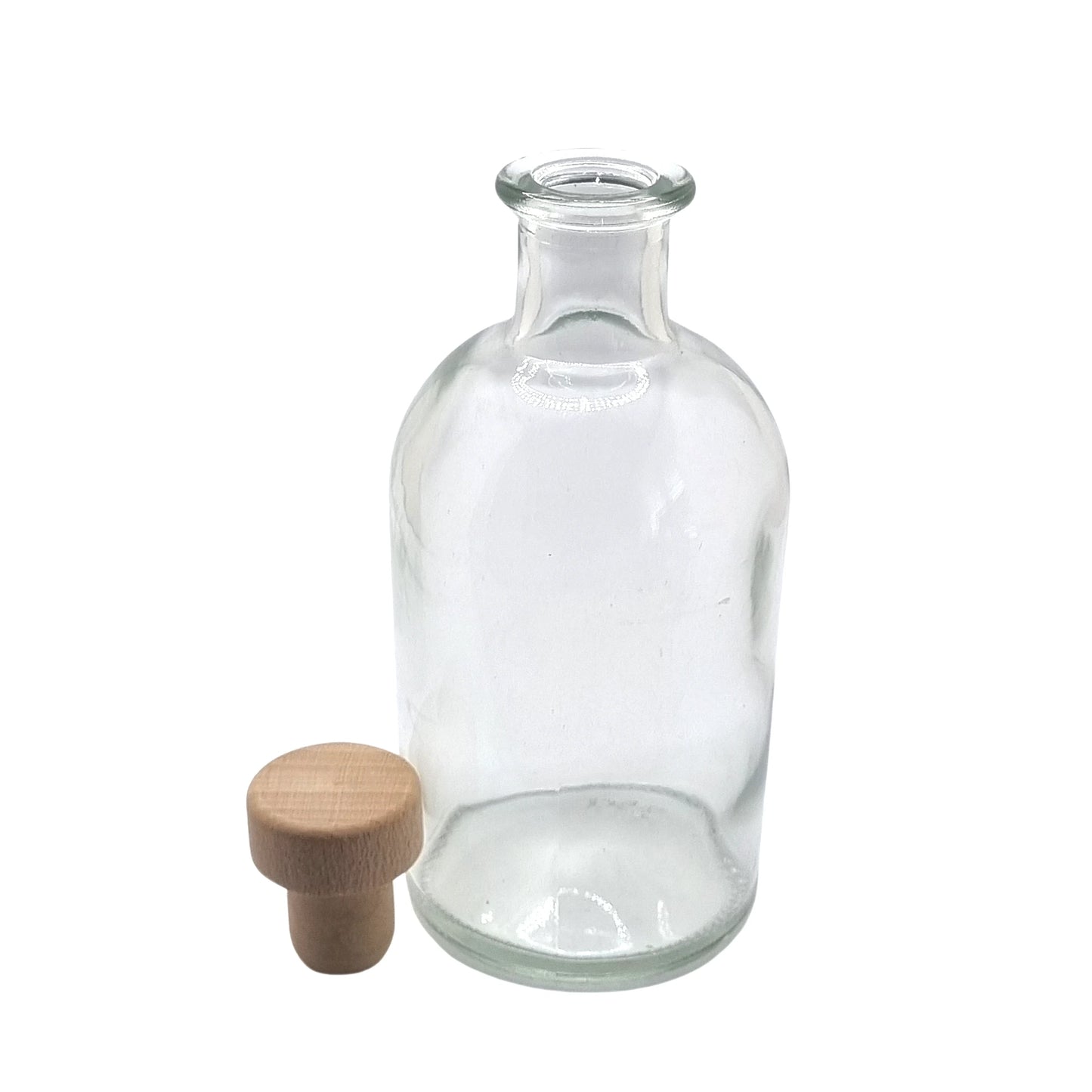 250ml Vecchia Clear Round Glass Bottle
