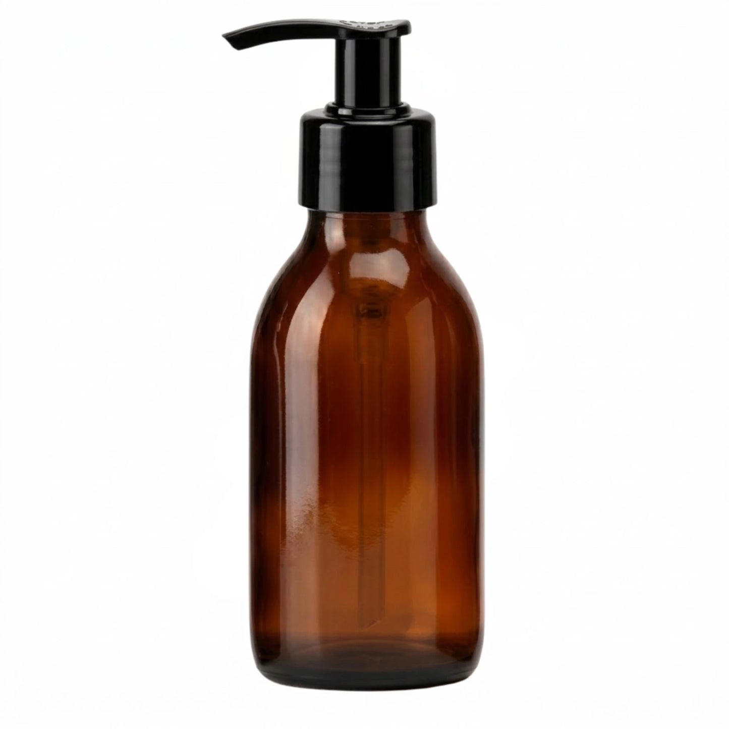 250ml Alpha/Sirop Amber Round Glass Bottle