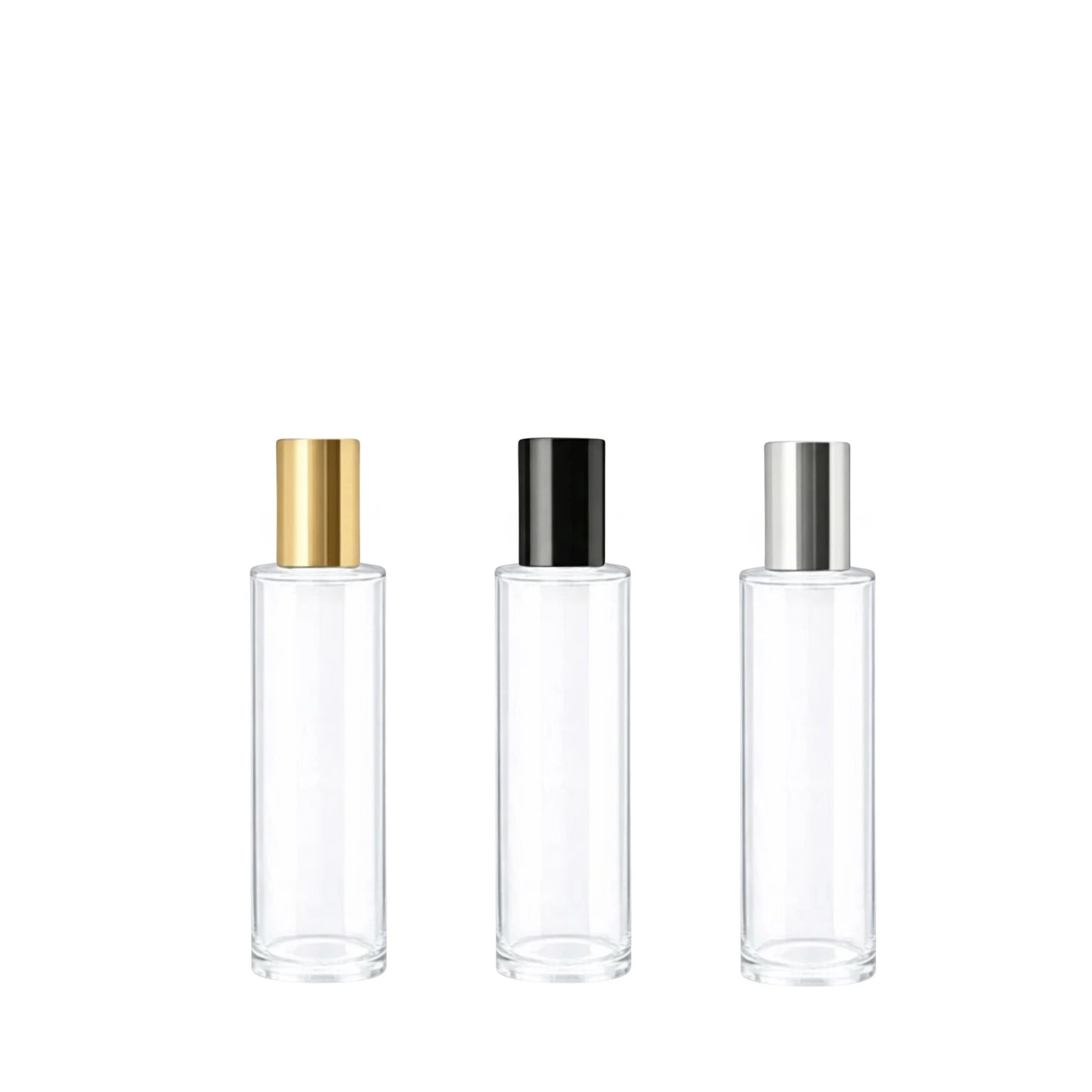 30ml Tall Cuban Clear Round Glass Bottle