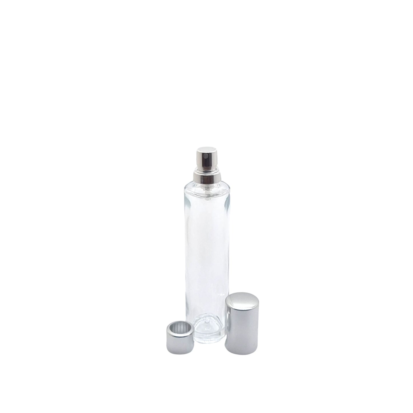 30ml Tall Cuban Clear Round Glass Bottle