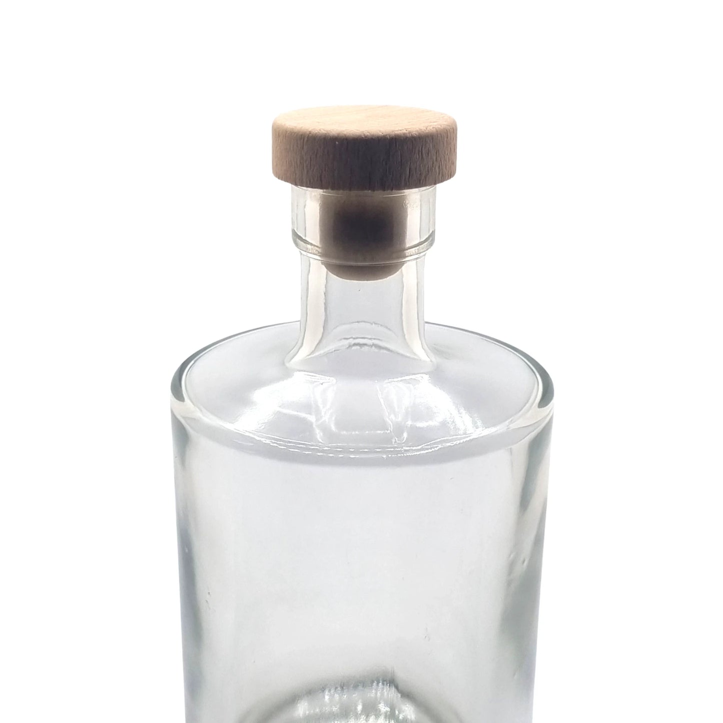 500ml Gallileo Standard Clear Round Glass Bottle with natural stopper
