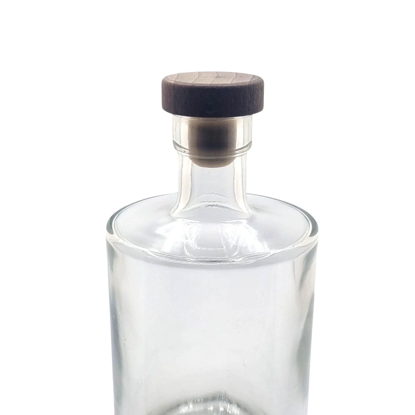 500ml Gallileo Standard Clear Round Glass Bottle with teak stopper