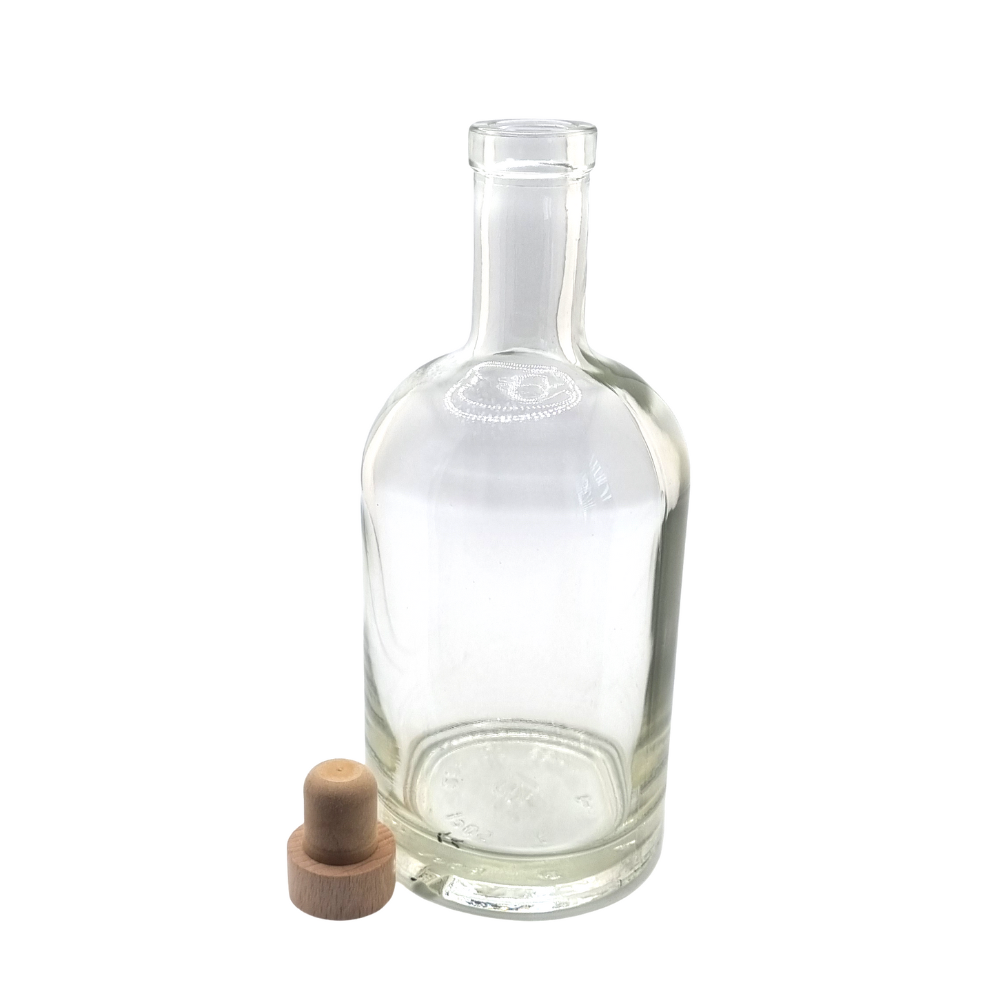 500ml Hermes Clear Round Glass Bottle