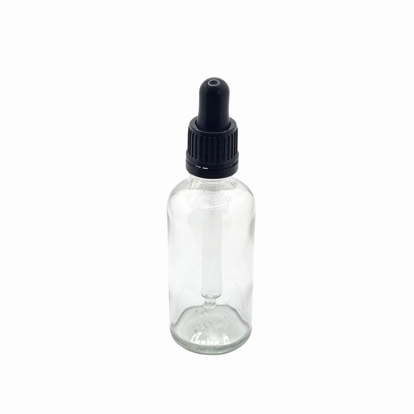 50ml Dropper Clear Round Glass Bottle