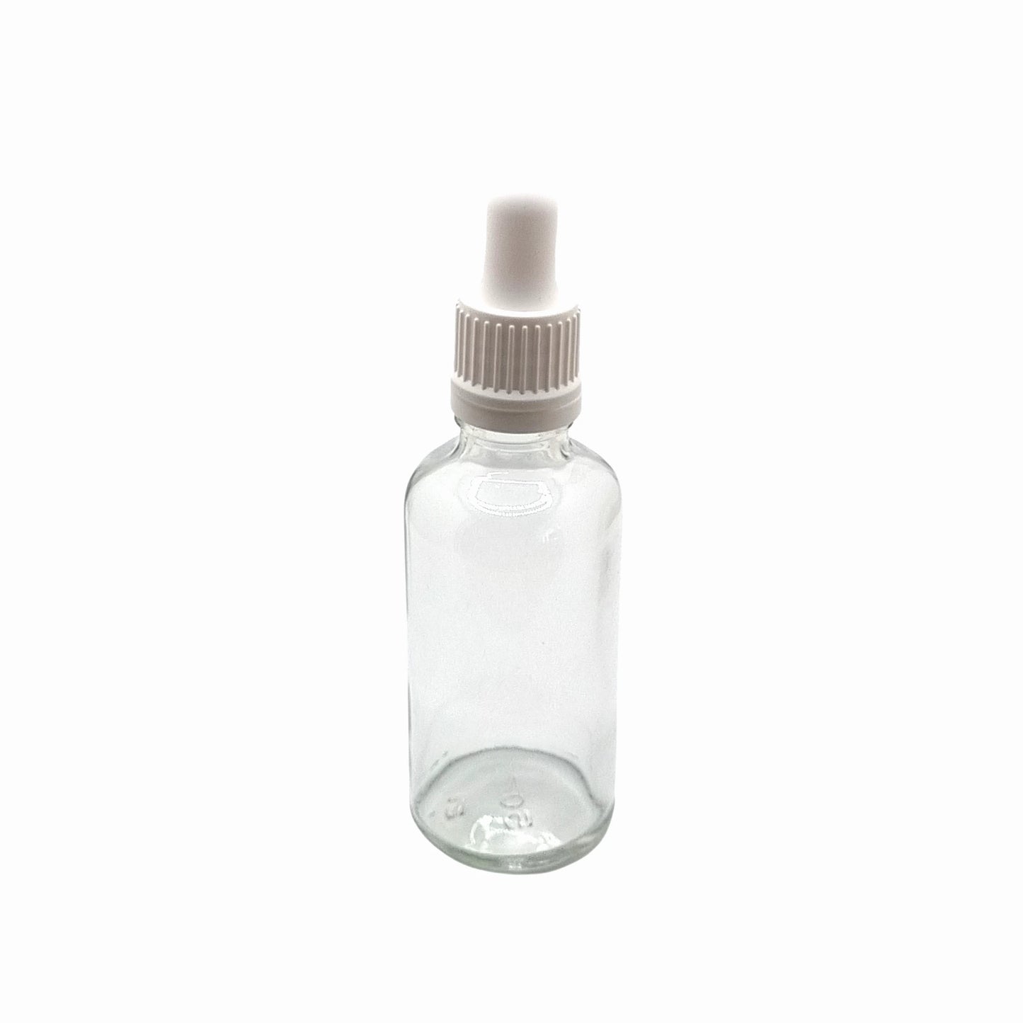50ml Dropper Clear Round Glass Bottle