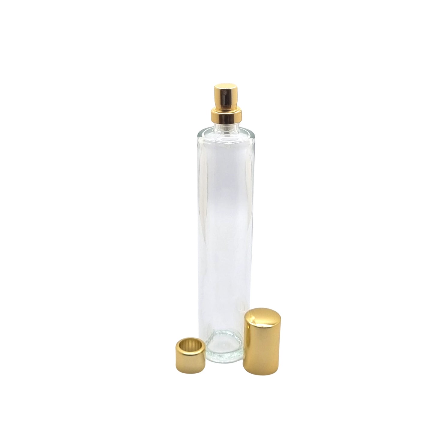 50ml Tall Cuban Clear Round Glass Bottle