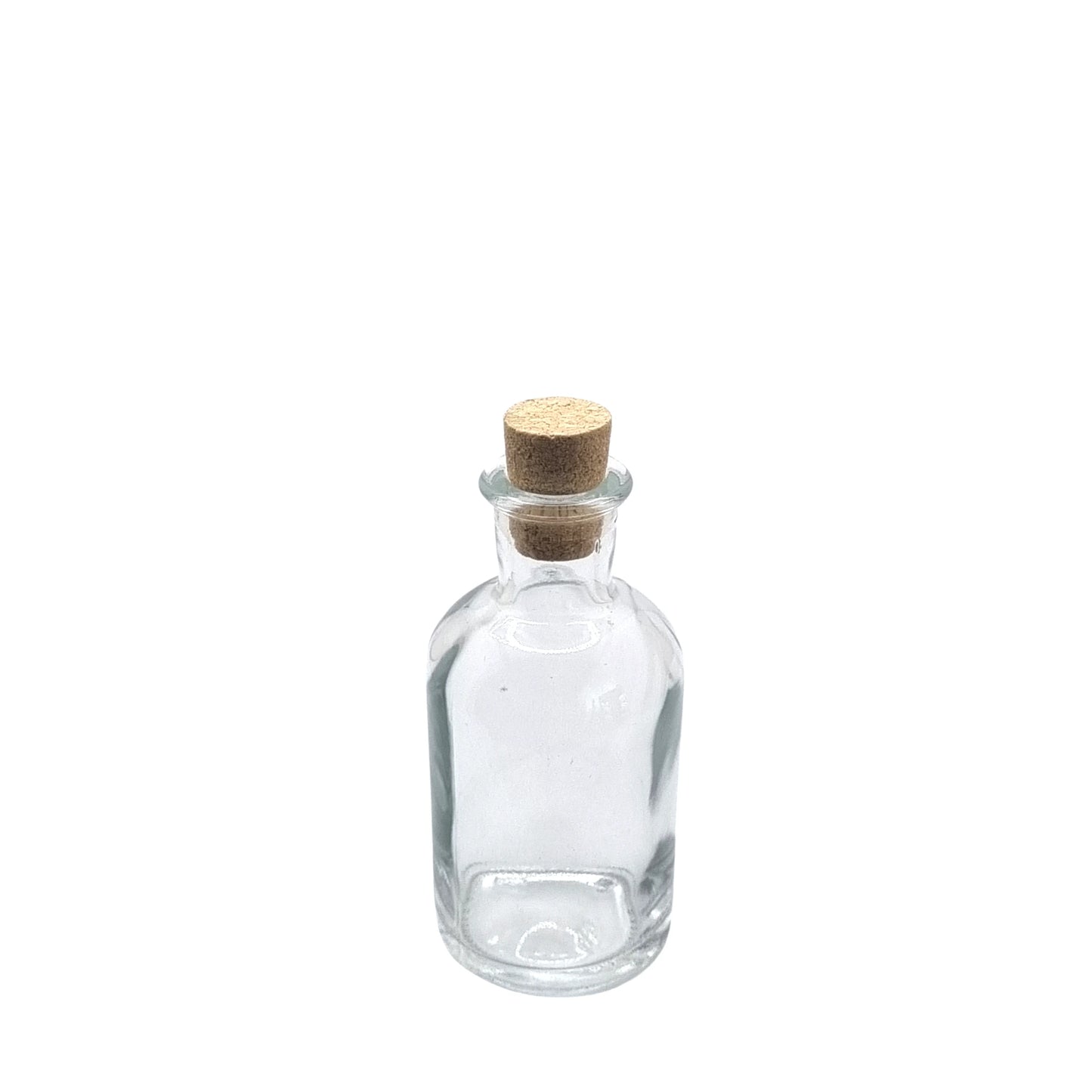 50ml Vecchia Clear Round Glass Bottle