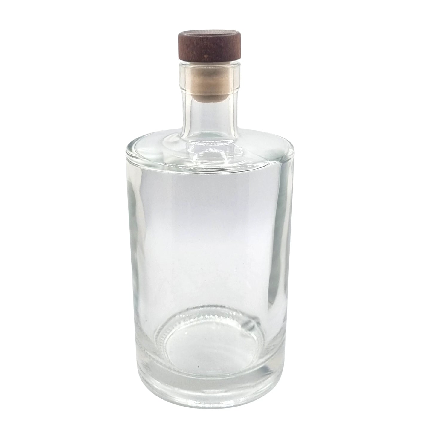 700ml Gallileo Standard Clear Round Glass Bottle with teak stopper