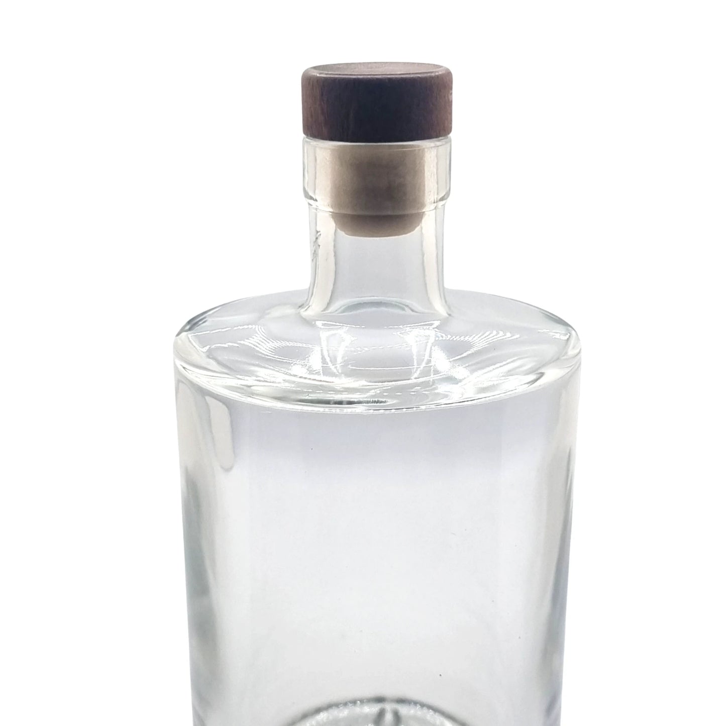 700ml Gallileo Standard Clear Round Glass Bottle with teak stopper