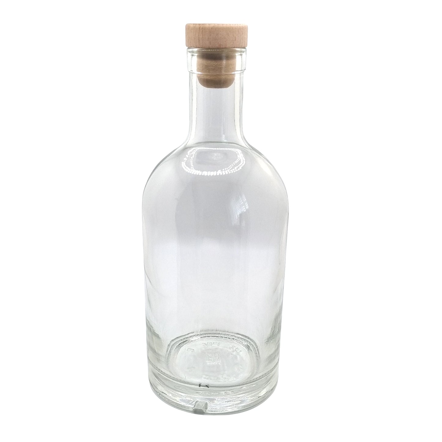 700ml Hermes Clear Round Glass Bottle