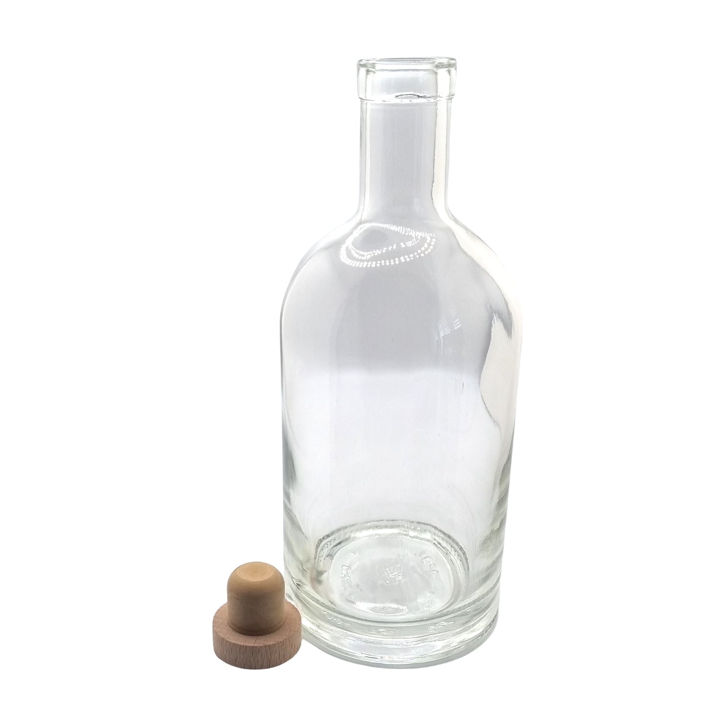 700ml Hermes Clear Round Glass Bottle