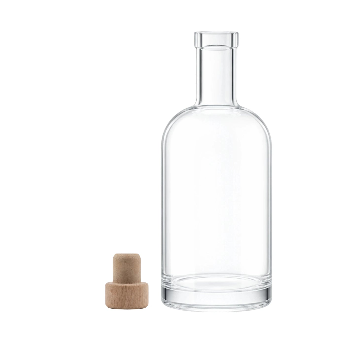 700ml Nora Clear Round Glass Bottle