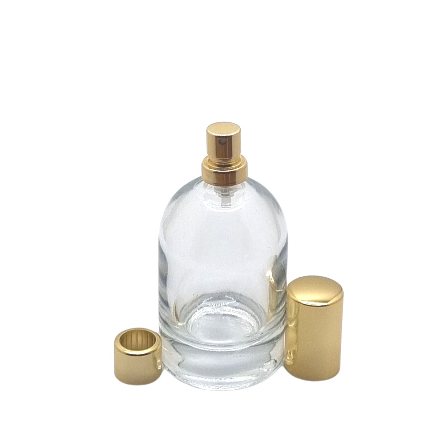 50ml Bazille Clear Round Glass Bottle