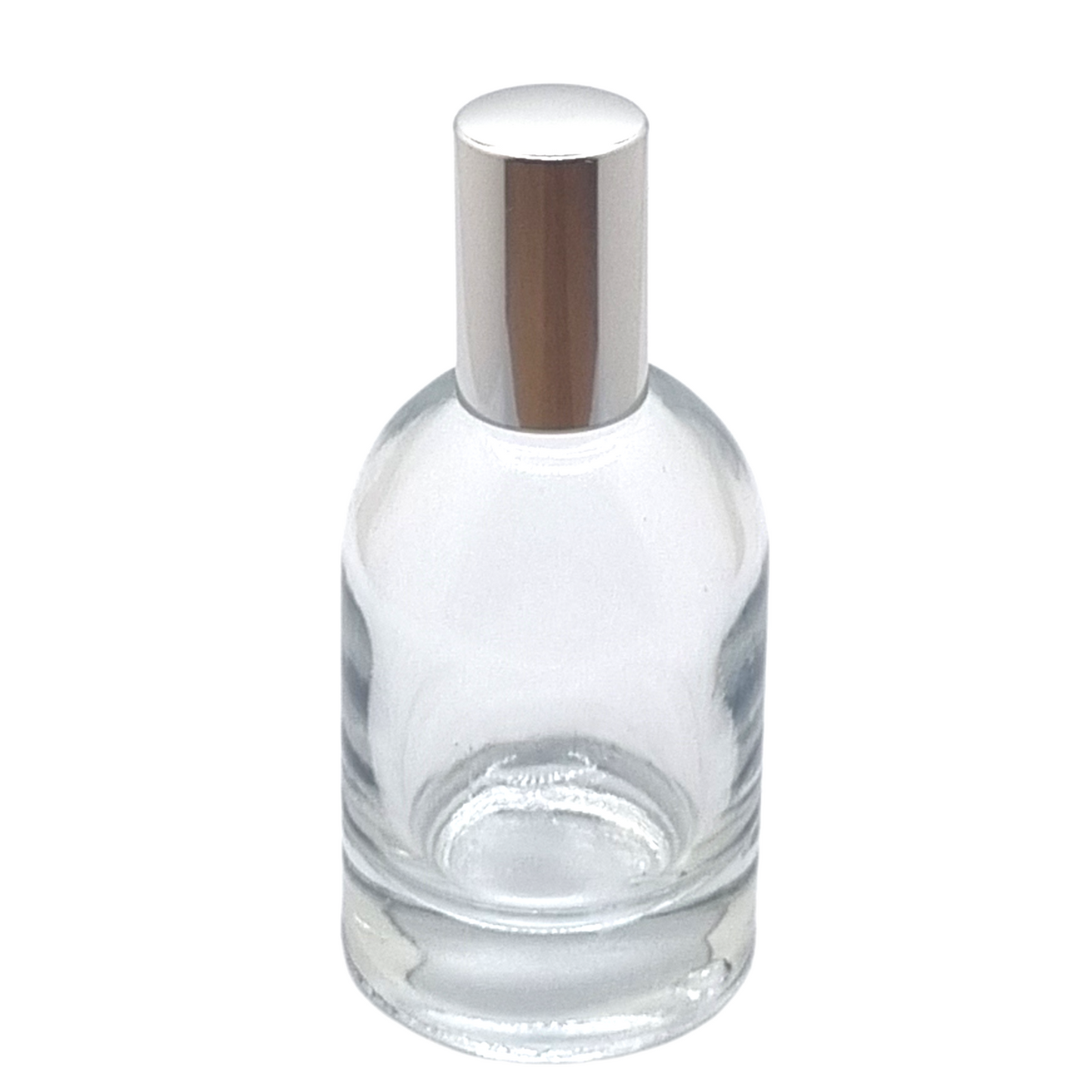 50ml Bazille glass bottle with silver over cap