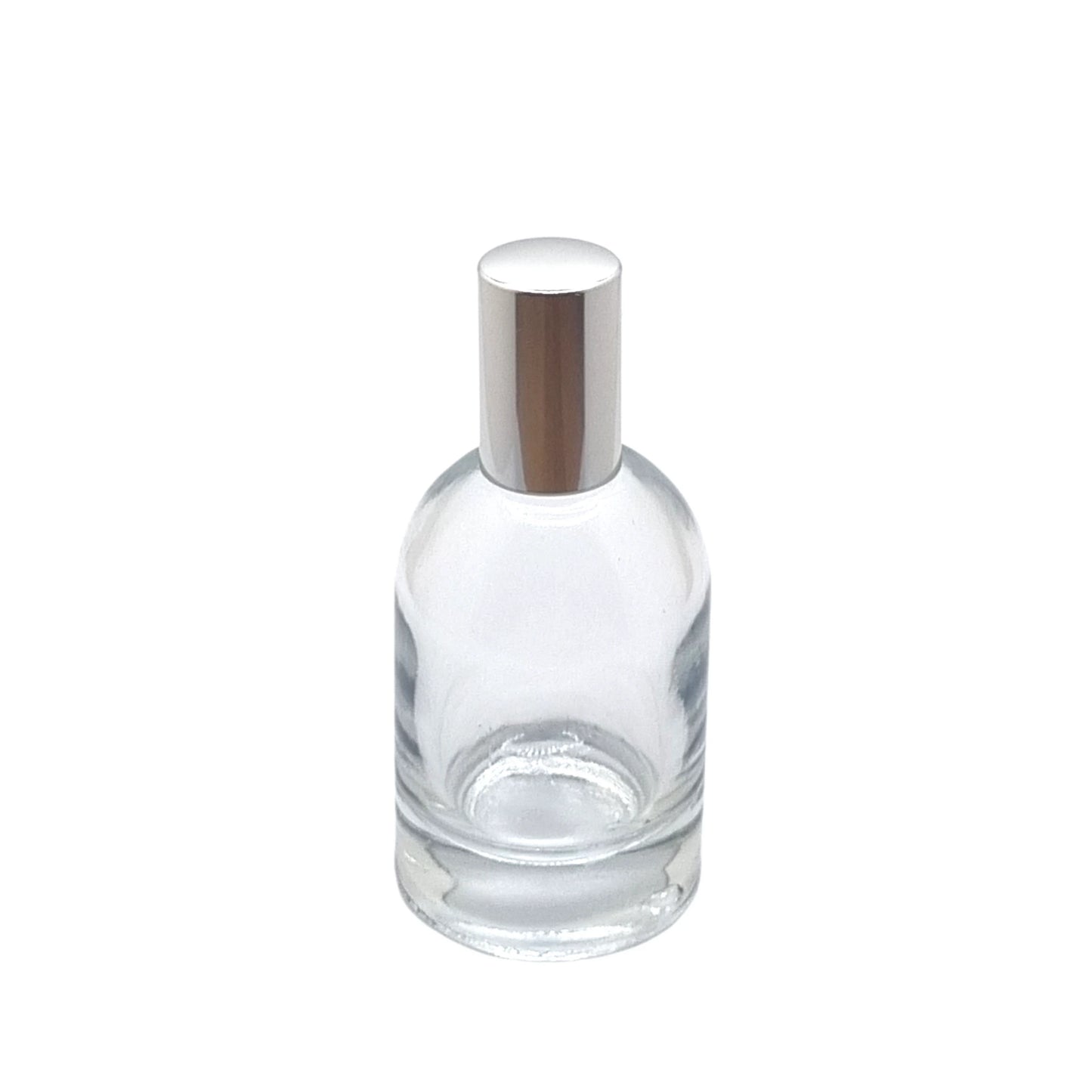 50ml Bazille Clear Round Glass Bottle