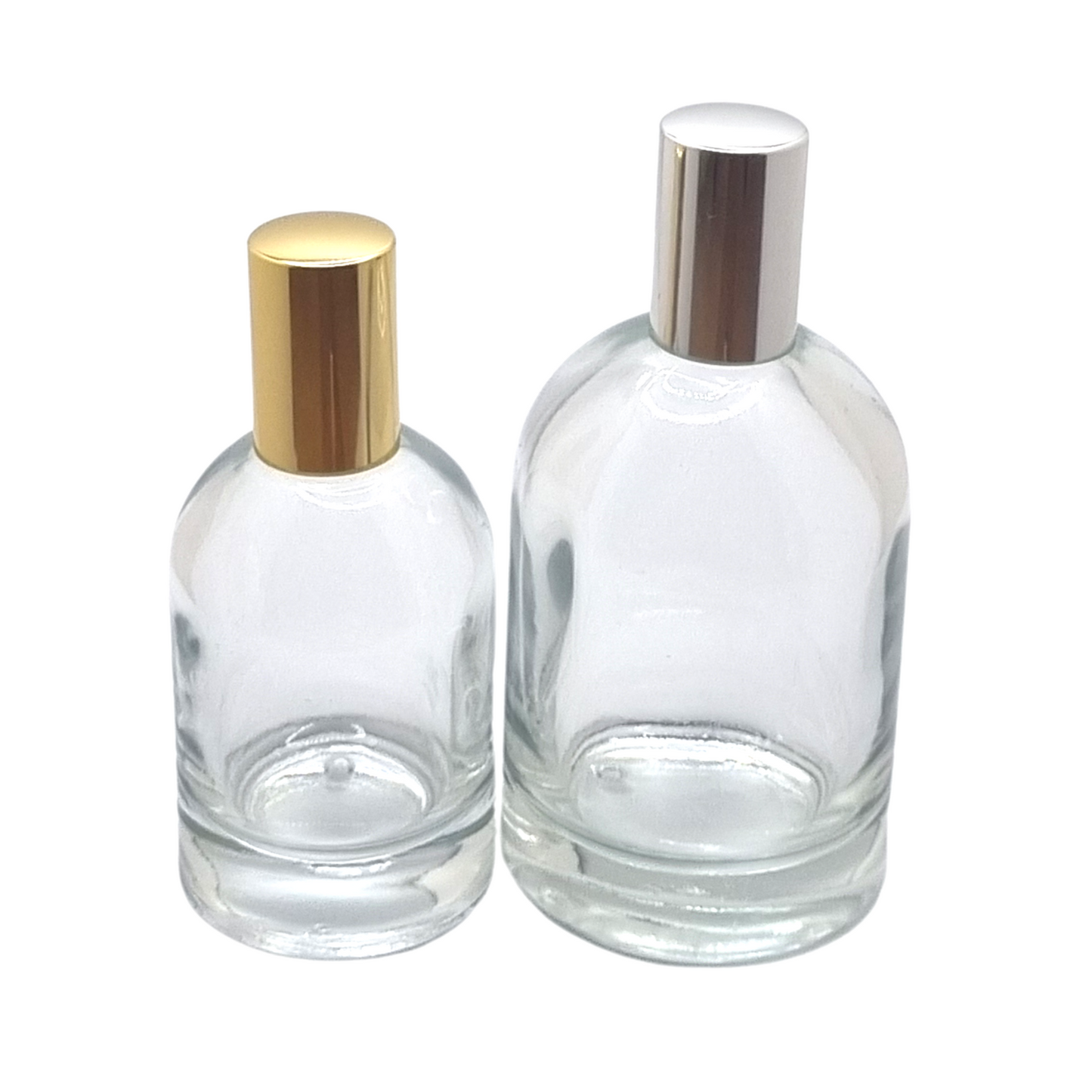 100ml Bazille Clear Round Glass Bottle