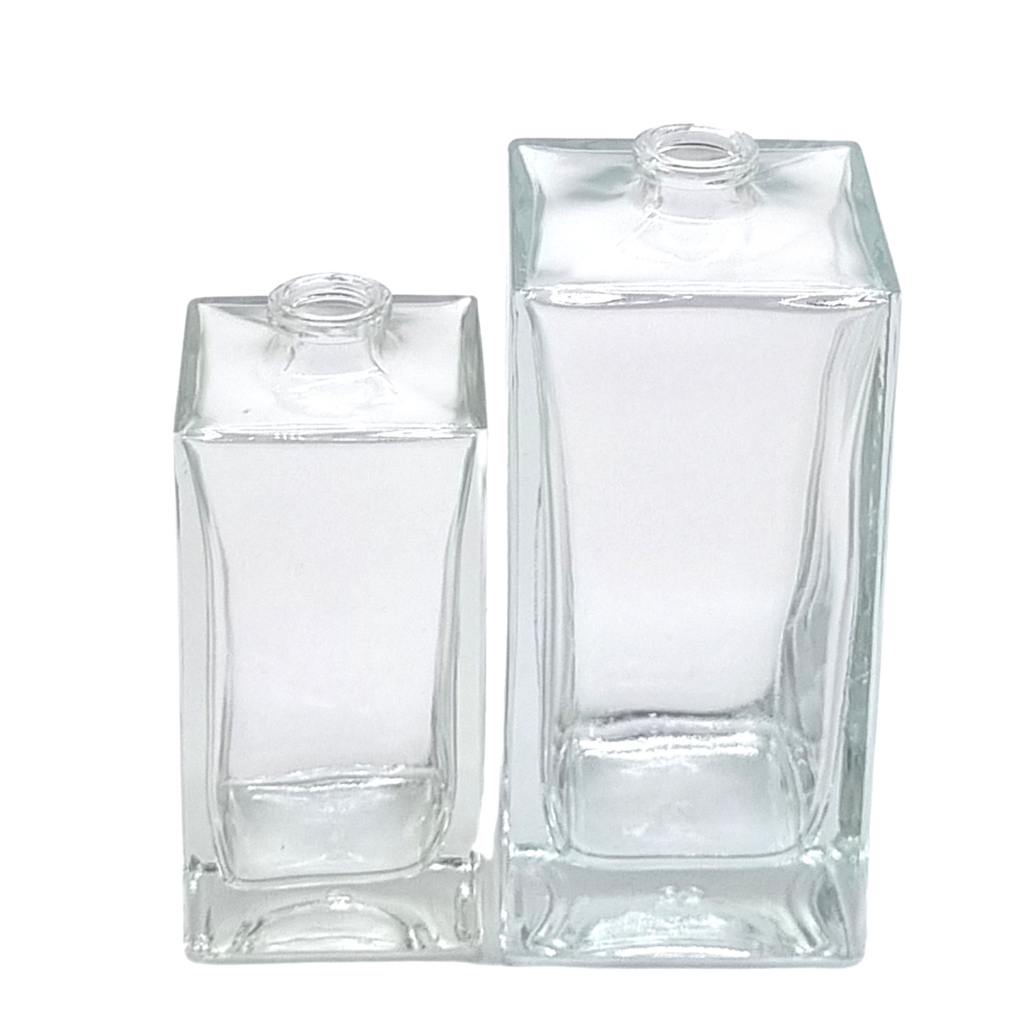 100ml Delacroix Clear Square Glass Bottle