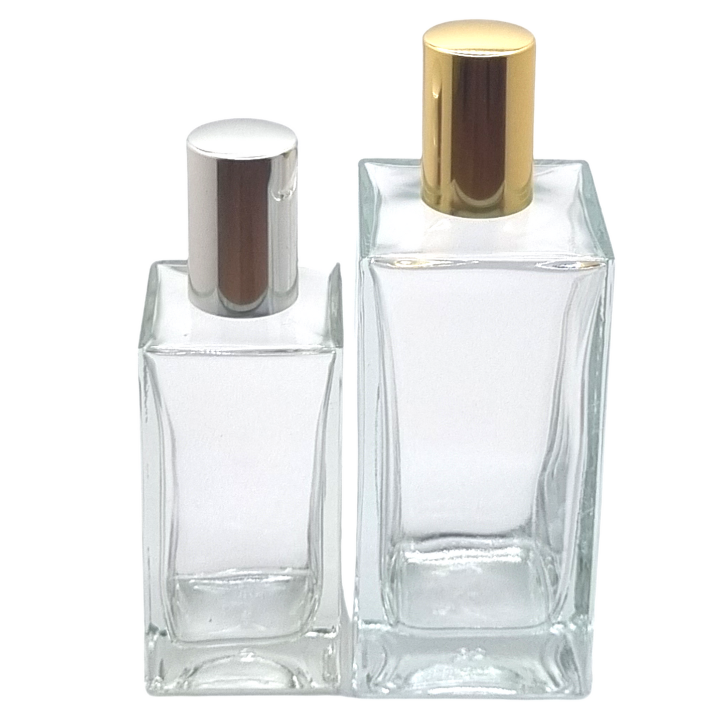 100ml Delacroix Clear Square Glass Bottle