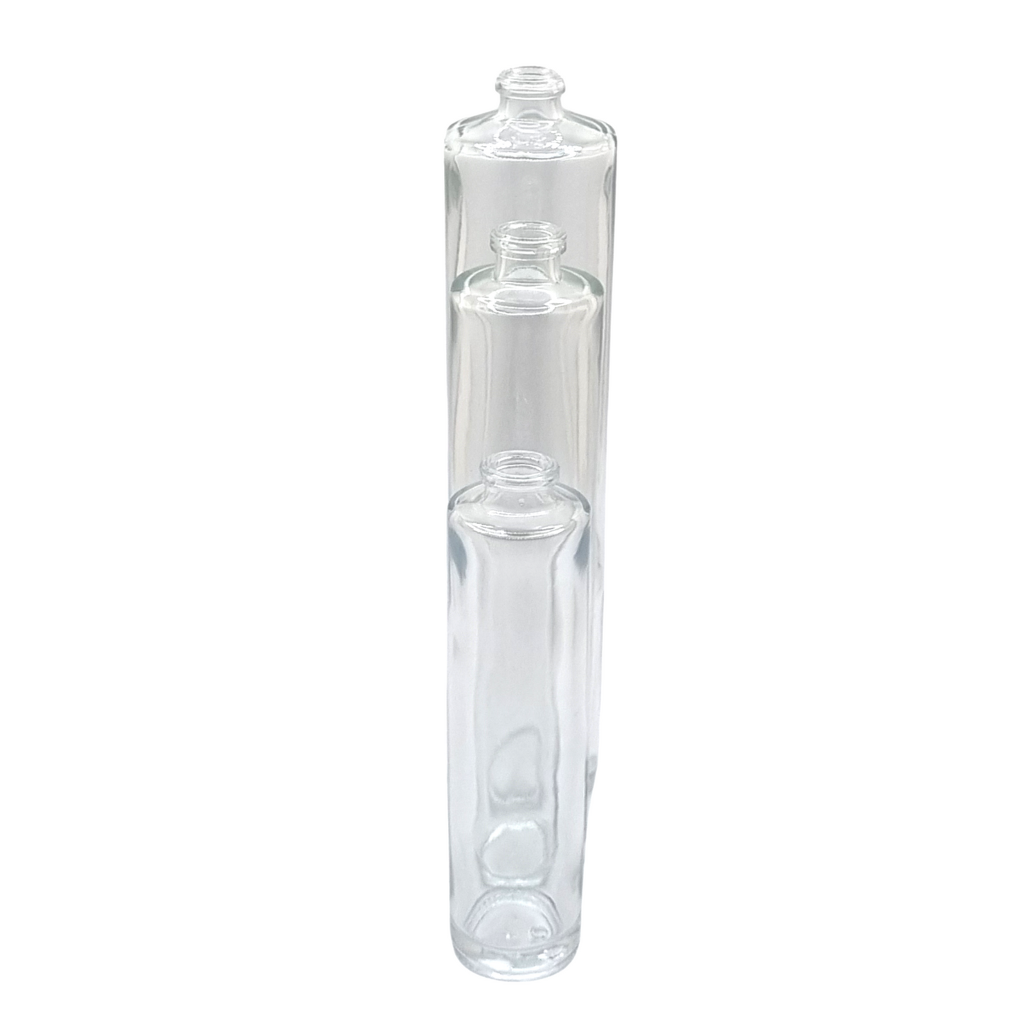30ml Tall Cuban Clear Round Glass Bottle