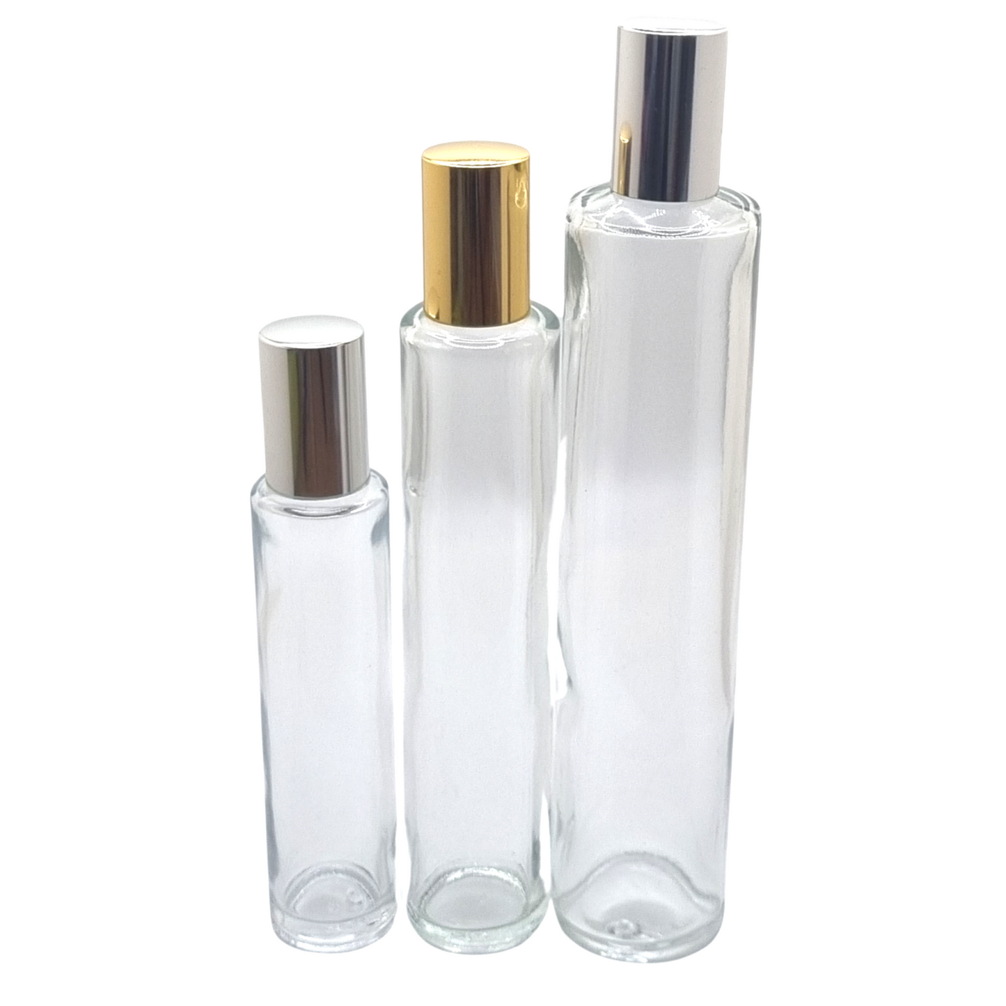 30ml Tall Cuban Clear Round Glass Bottle
