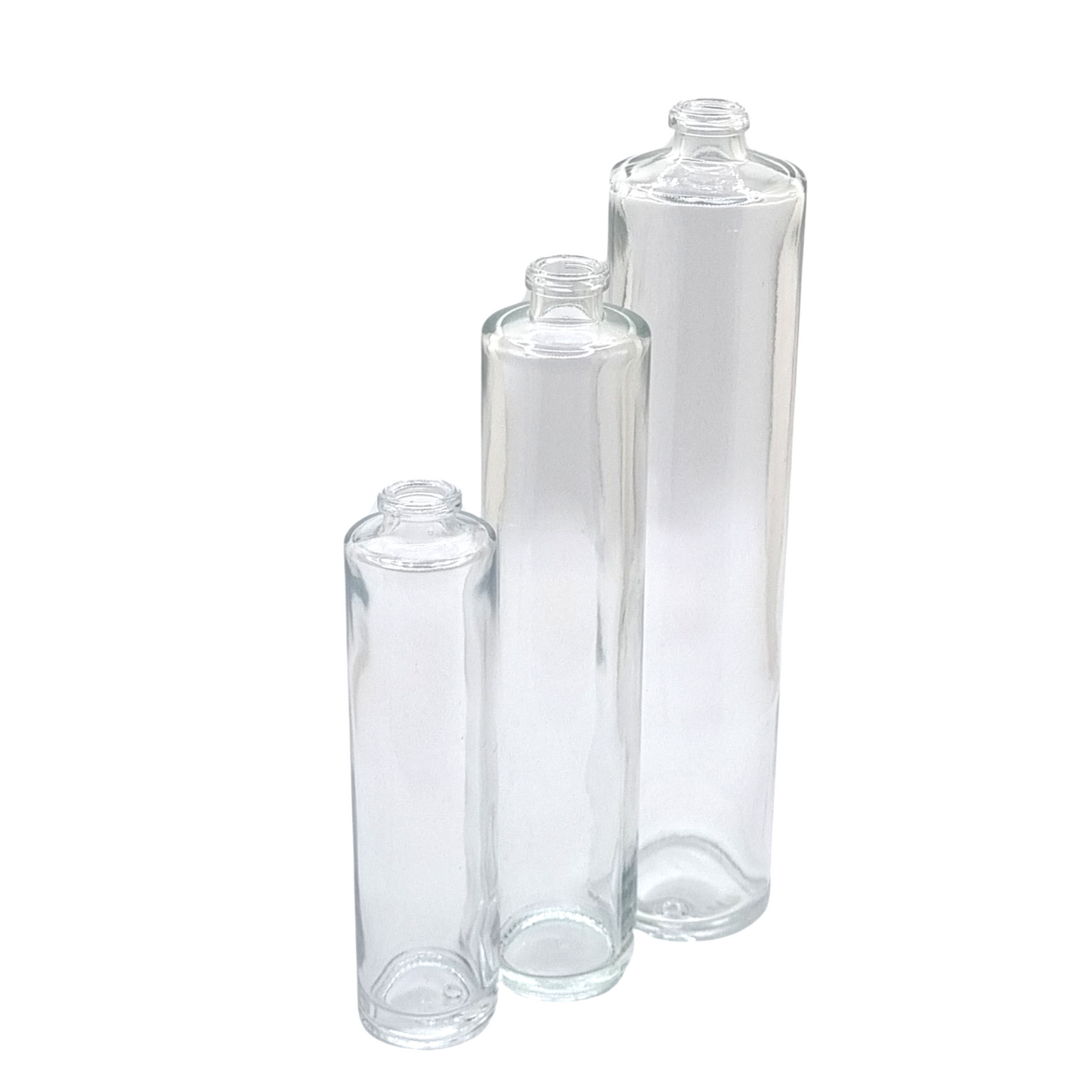 30ml Tall Cuban Clear Round Glass Bottle