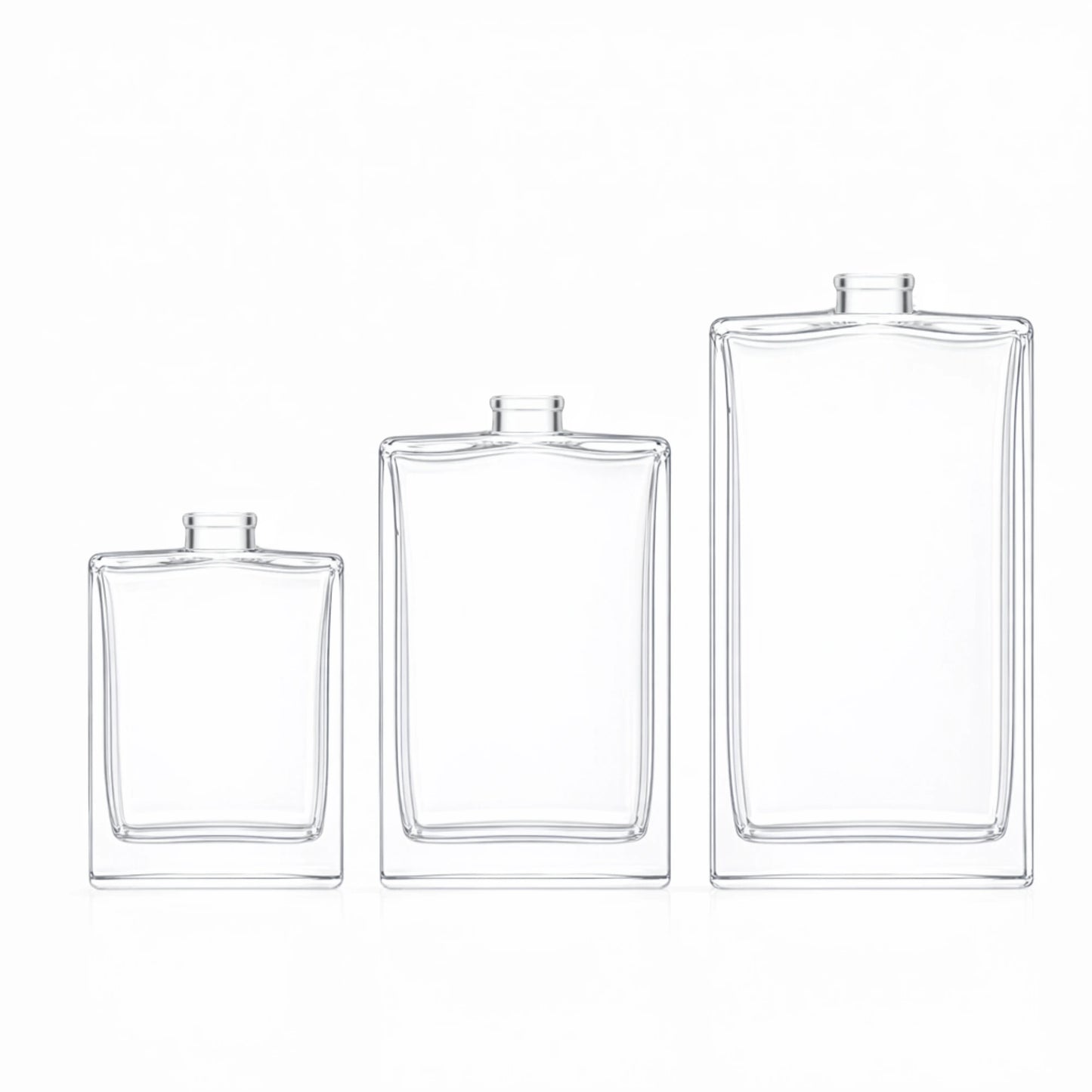 50ml Everest Clear Rectangle Glass Bottle